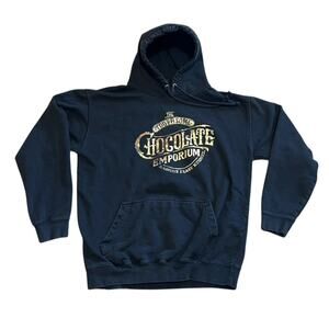 Universal Studios Hoodie Black Y2K Toothsome Chocolate Emporium Park Theme sz L